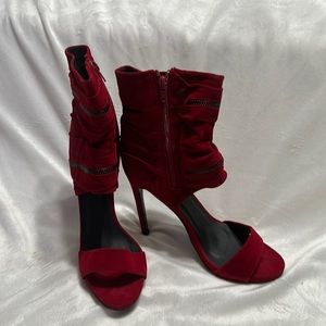 Red zipper heels